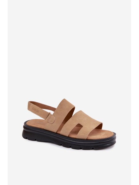 Moteriškos zomšinės basutės Big Star TT274482 smėlio spalvos