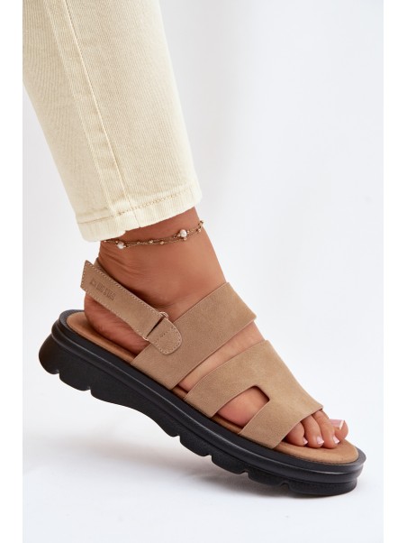 Moteriškos zomšinės basutės Big Star TT274482 smėlio spalvos