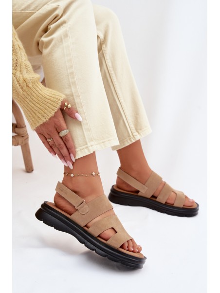 Moteriškos zomšinės basutės Big Star TT274482 smėlio spalvos