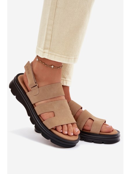 Moteriškos zomšinės basutės Big Star TT274482 smėlio spalvos