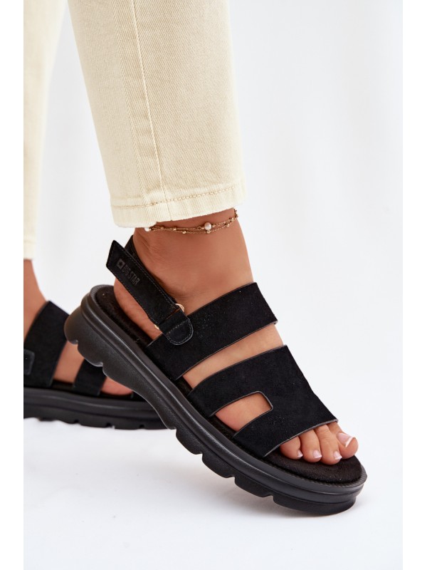 Women's Suede Sandals Big Star TT274484 Black