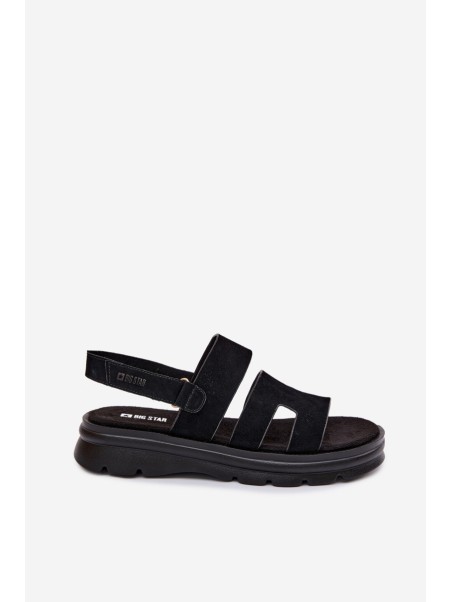 Women's Suede Sandals Big Star TT274484 Black