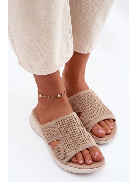 Women's Slides Sergio Leone KL064 Beige