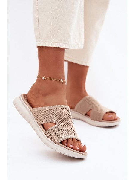 Women's Slides Sergio Leone KL064 Beige