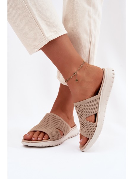 Women's Slides Sergio Leone KL064 Beige
