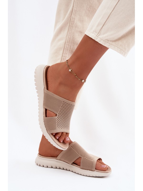 Women's Slides Sergio Leone KL064 Beige