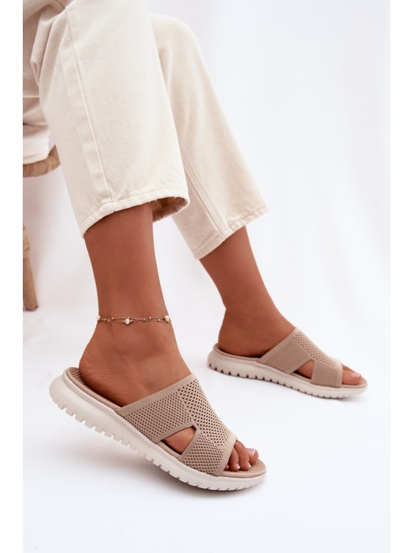 Women's Slides Sergio Leone KL064 Beige