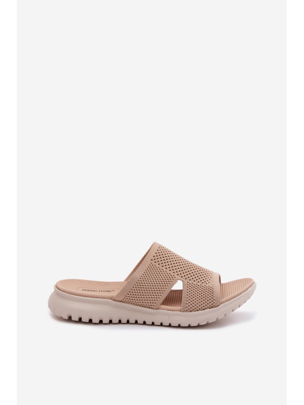 Women's Slides Sergio Leone KL064 Beige