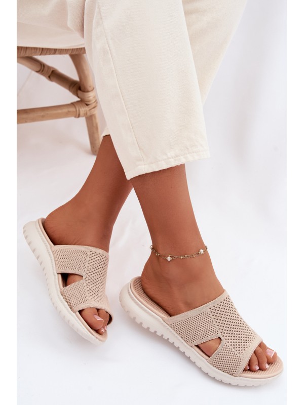 Women's Slides Sergio Leone KL064 Beige