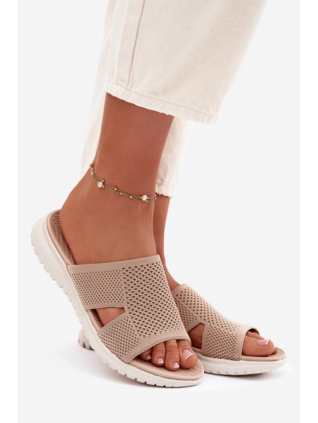 Women's Slides Sergio Leone KL064 Beige