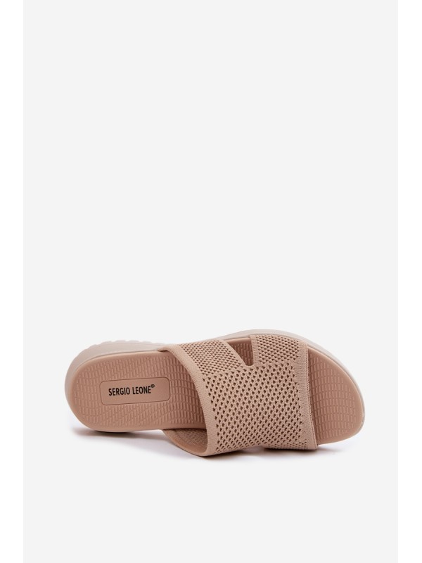 Women's Slides Sergio Leone KL064 Beige