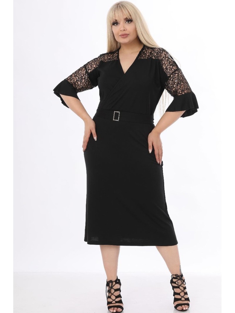 Juoda elegantiška suknelė ❤️ Suknelės apkūnioms