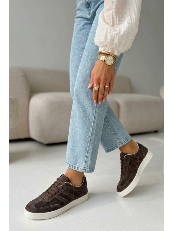 Vinceza Suede Sneakers 95400 Chocolate