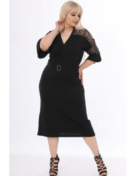 Juoda elegantiška suknelė ❤️ Suknelės apkūnioms