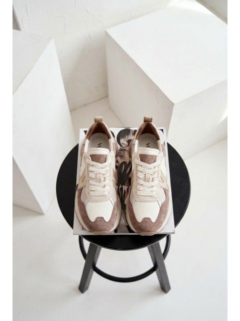 Women's Suede Sneakers Kobbo 66954 Beige