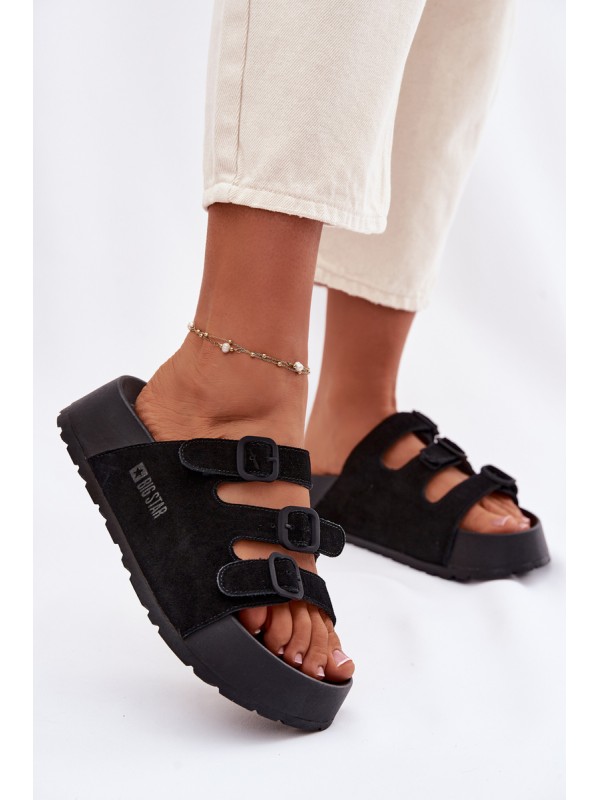 Women's Platform Sandals With Straps Big Star TT274531 Black