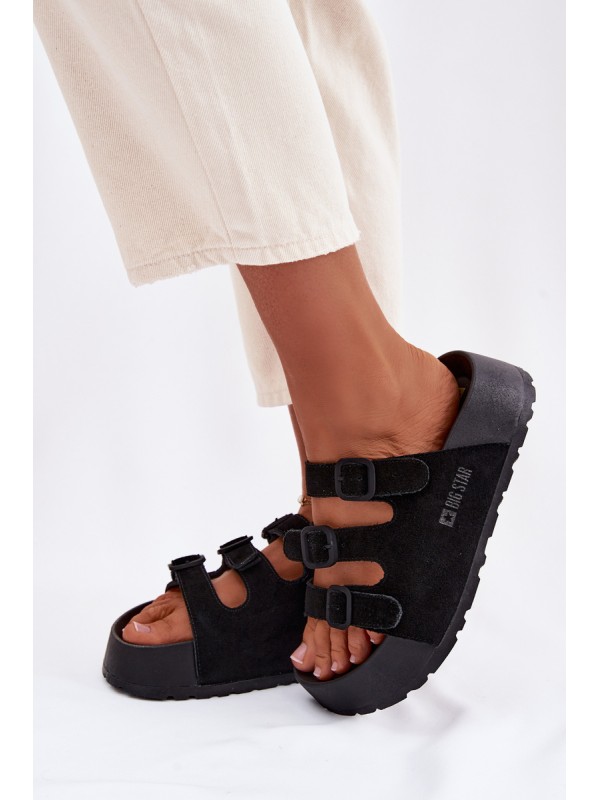 Women's Platform Sandals With Straps Big Star TT274531 Black