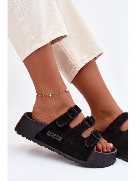 Women's Platform Sandals With Straps Big Star TT274531 Black