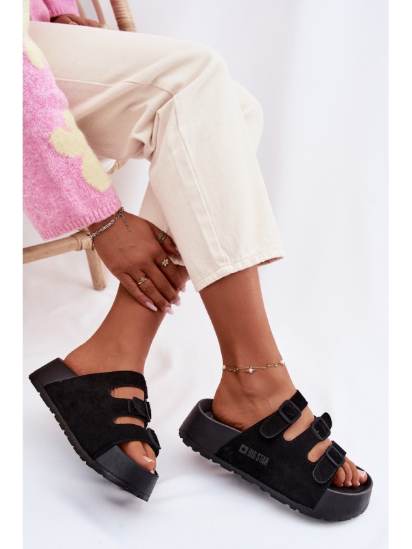 Women's Platform Sandals With Straps Big Star TT274531 Black