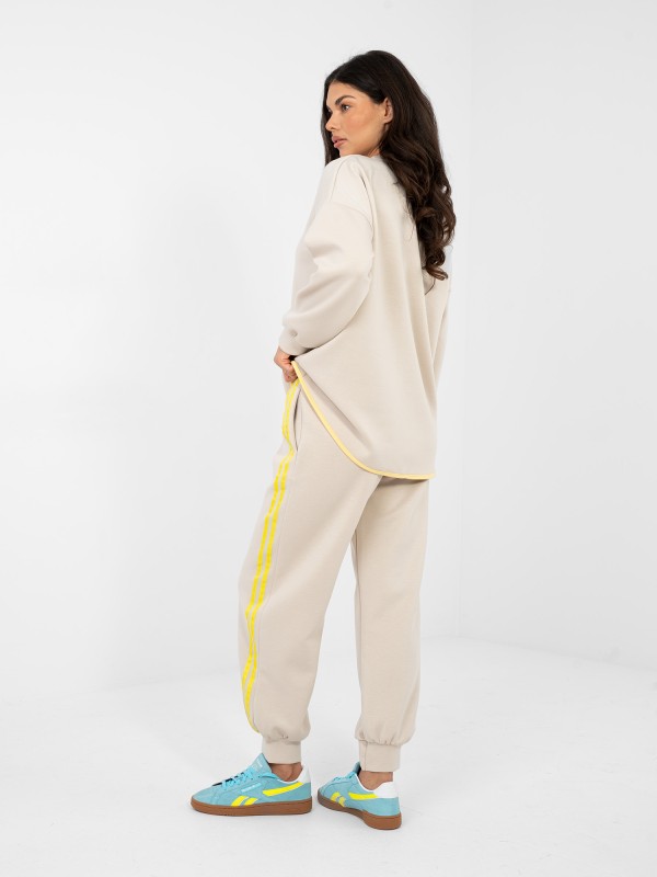 Sportinės kelnės-IT-DR-22216.95-šviesiai smėlio spalvos