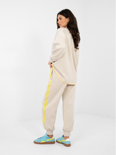 Sportinės kelnės-IT-DR-22216.95-šviesiai smėlio spalvos