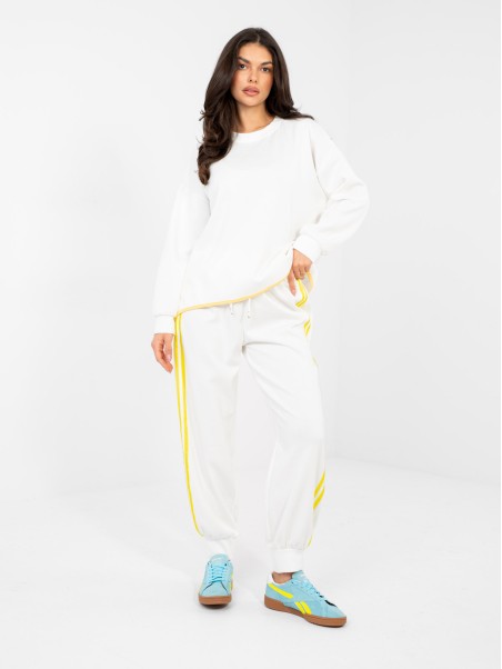 Sportinės kelnės-IT-DR-22216.95-ecru