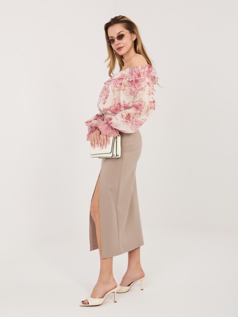 Sijonas-IT-SD-FL7393-1.16-tamsiai smėlio spalvos 2