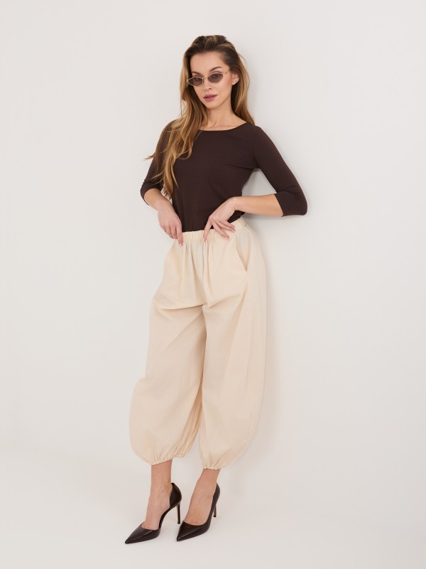 Kelnės-IT-SP-FL10309.70-šviesiai smėlio spalvos