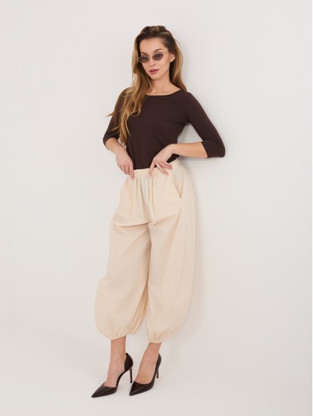 Kelnės-IT-SP-FL10309.70-šviesiai smėlio spalvos