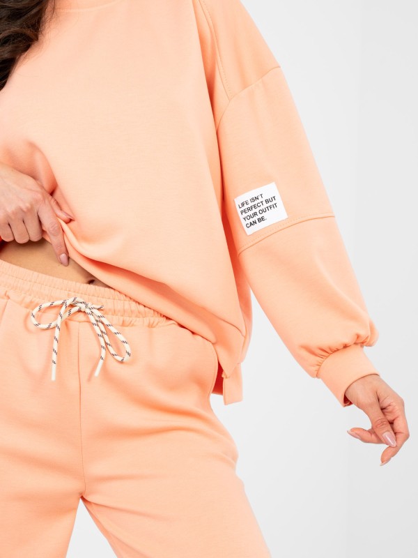 Sportinės kelnės-IT-DR-9781.93-šviesiai oranžinės