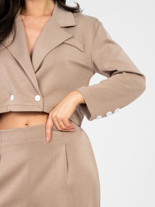 Švarkas-IT-MA-22255.83-tamsiai smėlio spalvos