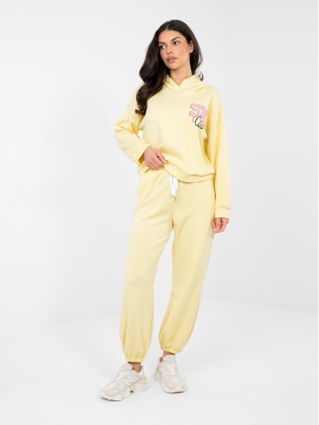Sportinės kelnės-IT-DR-22181.81-šviesiai geltonos