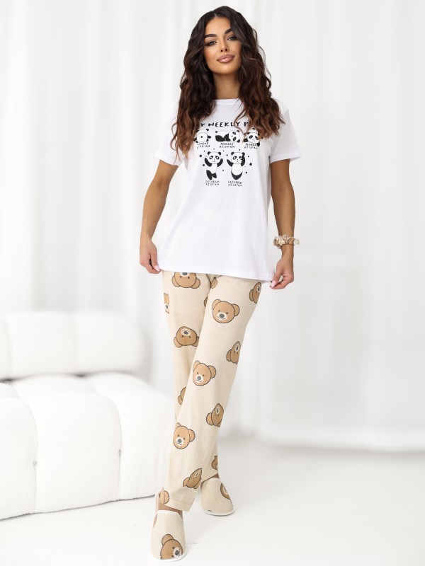 Piżama-CLM-PI-1581.09-beżowy