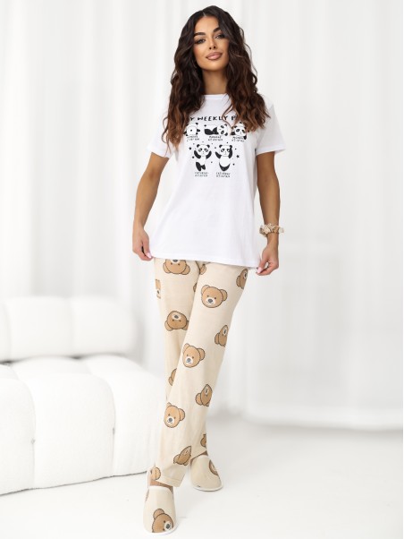 Piżama-CLM-PI-1581.09-beżowy