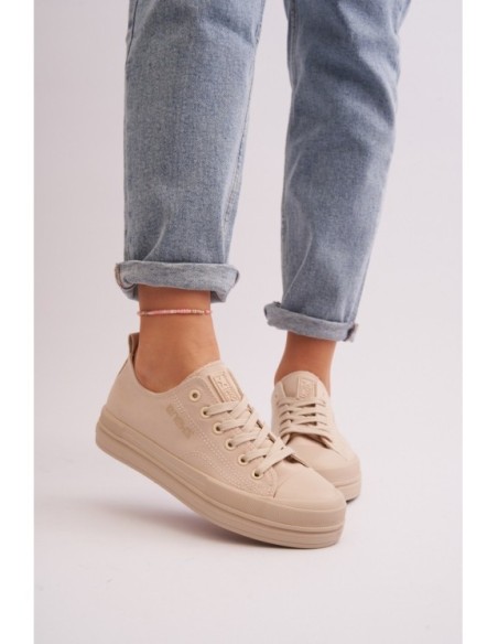 Women's Beige Fabric Sneakers Staneva
