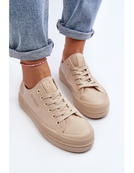 Women's Beige Fabric Sneakers Staneva