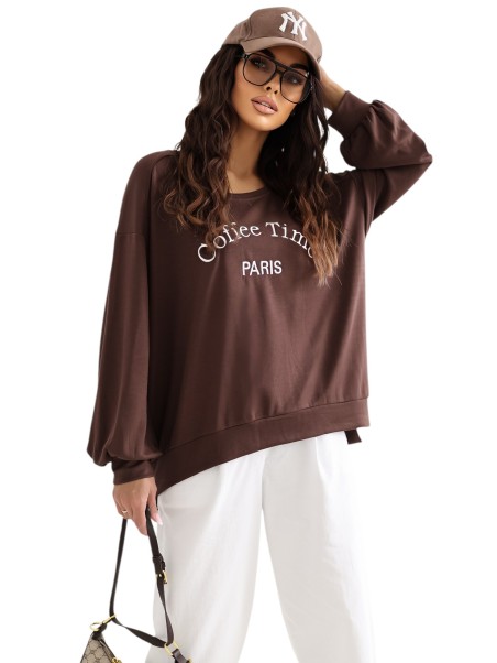 Bluza-RV-BL-A1220.11-ciemny brązowy