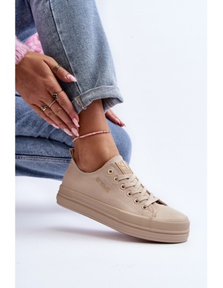 Women's Beige Fabric Sneakers Staneva
