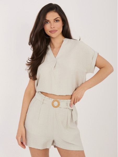 Šortai-D60103M62612KA2-šviesiai smėlio spalvos