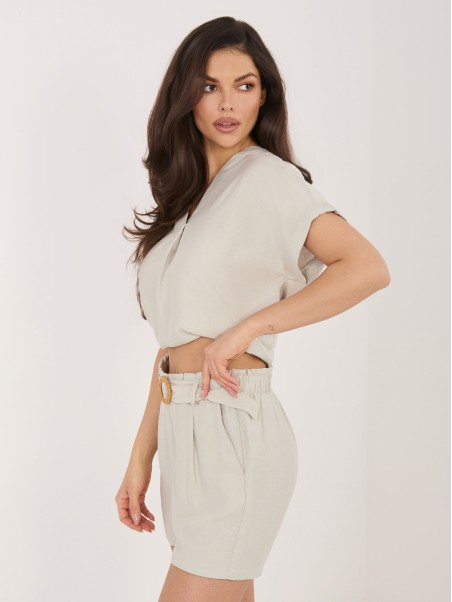 Šortai-D60103M62612KA2-šviesiai smėlio spalvos