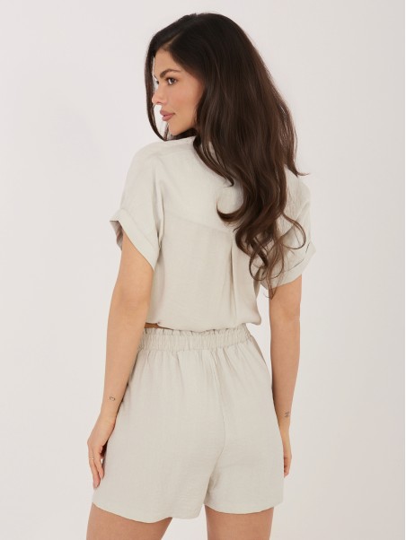 Šortai-D60103M62612KA2-šviesiai smėlio spalvos