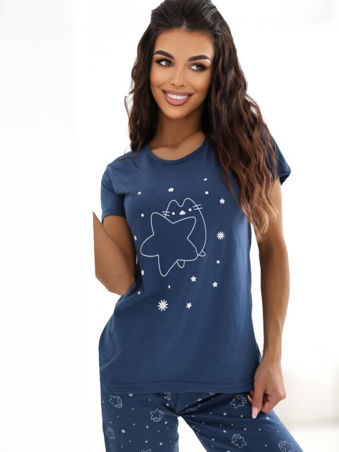 Piżama-DU-PI-FP-301.76-granatowy 2