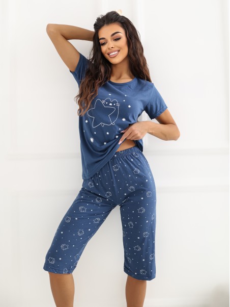 Piżama-DU-PI-FP-301.76-granatowy