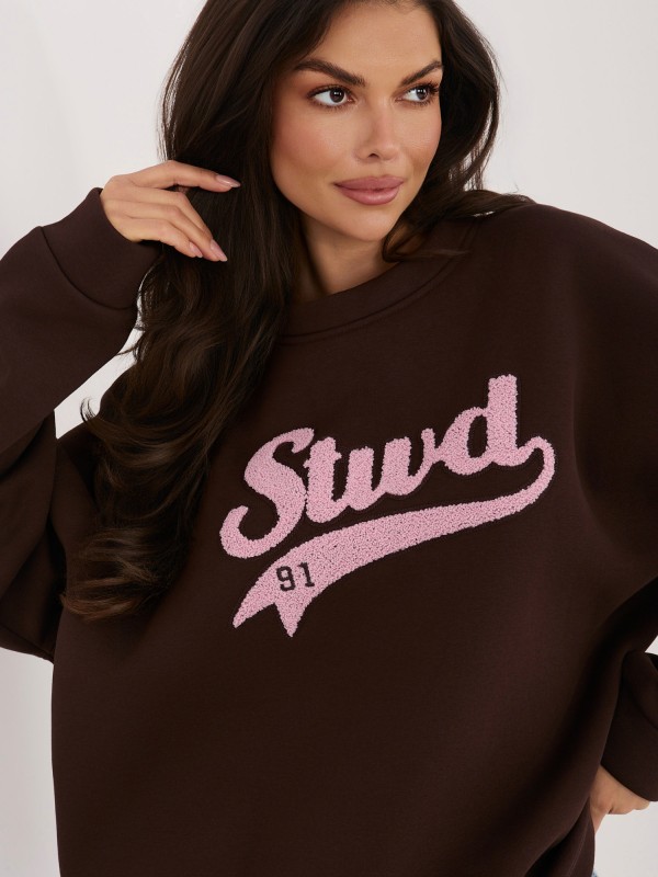 Bluza-RV-BL-A1080.21P-ciemny brązowy