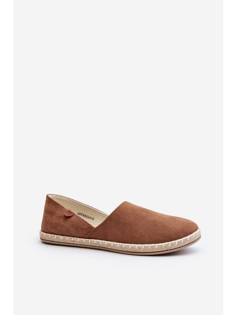 Women's Suede Espadrilles Brown Vulcano