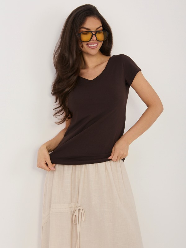 Bluzka-RV-BZ-A1267.08-ciemny brązowy