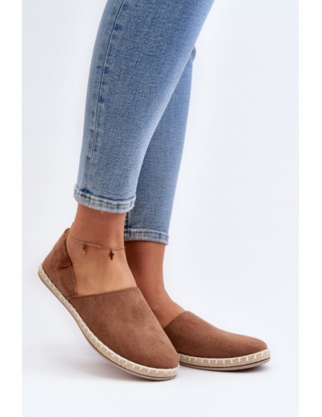 Women's Suede Espadrilles Brown Vulcano