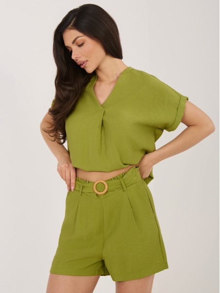 Szorty-D60103M62612KA3-oliwkowy