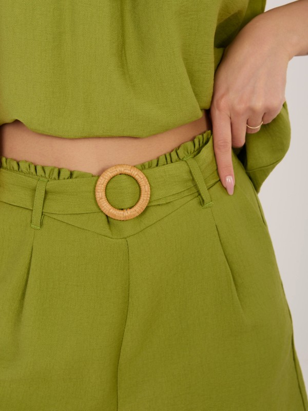 Szorty-D60103M62612KA3-oliwkowy