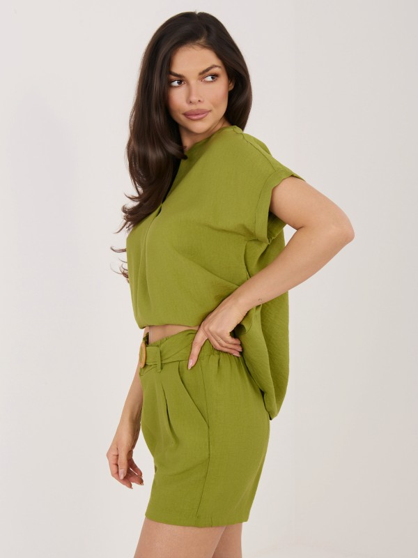 Szorty-D60103M62612KA3-oliwkowy